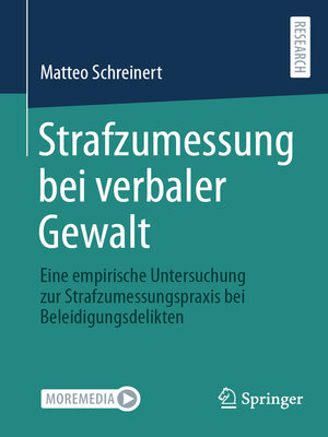 cover image of Strafzumessung bei verbaler Gewalt